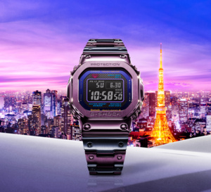 G-Shock GMW-B5000PB : un nouveau modèle bicolore en métal irisé violet et bleu