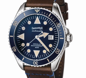 Eberhard Scafograf 300 Edition MCMLIX cadran bleu et index crème