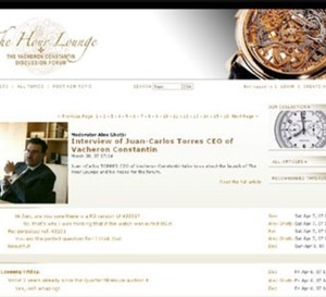 Avec www.TheHourLounge.com, Vacheron Constantin lance son forum de discussion sur le web