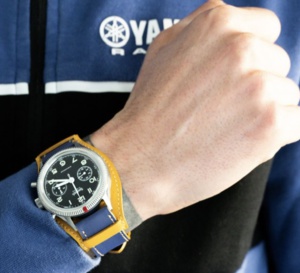 Un bracelet Bund d'ABP Concept sur-mesure pour le chrono Hanhart 417 ES de Milko Potisek