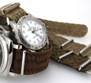 ABP : cuirs imprimés façon tressé pour bracelets Nato