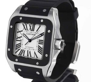 Santos 100 sur bracelet caoutchouc : Cartier d’été