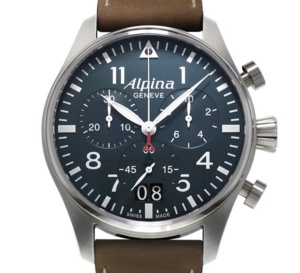 Alpina Startimer Pilot Chrononographe Big Date : flying blue…