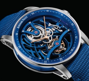 Code 11.59 by Audemars Piguet Tourbillon Squelette : la première en céramique bleue dans cette collection