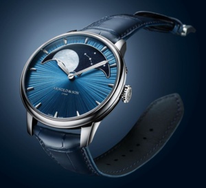 Arnold &amp; Son Perpetual Moon 41,5 Platinum "Celestial blue" : Lune bleue