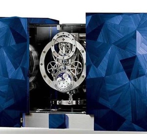 Jaeger-LeCoultre Atmos Marqueterie Paille : céleste bleu