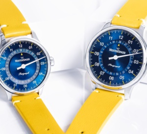 Perigraph MeisterSinger : cadrans bleus, bracelets jaunes pour célébrer l'été indien