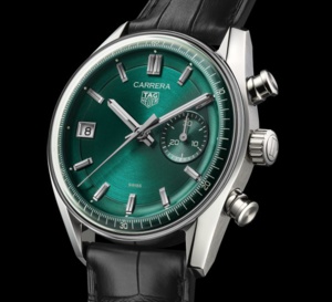 Chronographe TAG Heuer Carrera Dato : esprit vintage et cadran vert