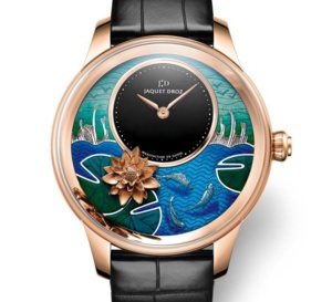 Jaquet Droz Petite Heure Minute Relief Carpes : hommage à la carpe koï