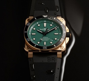 Bell &amp; Ross BR 03 Diver Black &amp; Green Bronze : vert-bronze