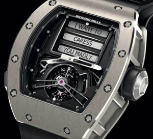 Richard Mille Tourbillon RM 69 Erotique : le sexe et le texte