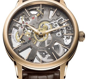 Masterpiece squelette or rose de chez Maurice Lacroix : une image plus contemporaine des montres « squelette »