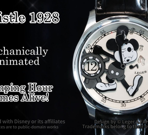 Whistle 1928 : un Mickey heures sautantes et trois notes de musique animées !