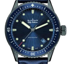 Blancpain Bathyscaphe : céramique plasma grise et cadran bleu