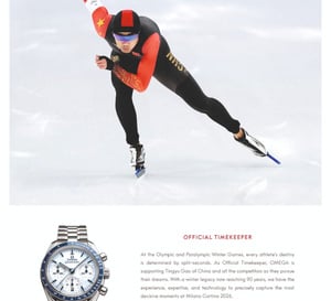 Omega : présentation de la campagne officielle des Jeux Olympiques d'hiver Milano Cortina 2026