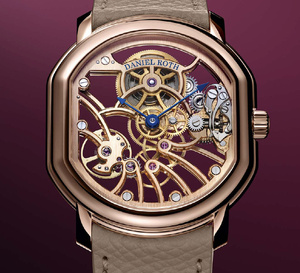 Daniel Roth Extra Plat or rose squelette : dentelle mécanique
