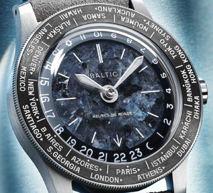 Baltic Heures du monde : quand la fonction worldtimer s'associe aux pierres dures