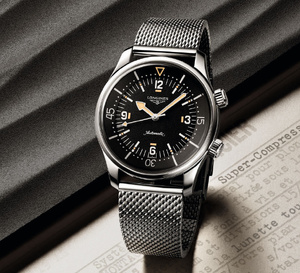 Longines Legend Diver 59 : boitier de 42mm, plongeuse COSC et bracelet maille milanaise