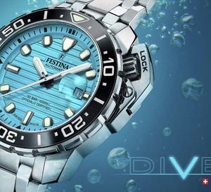Festina Swiss Made Automatic Diver : une plongeuse efficace à moins de 1.500 euros