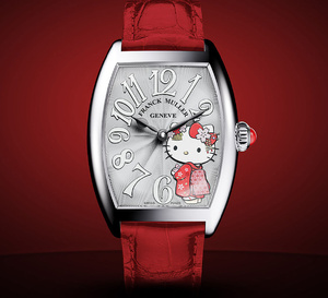 Franck Muller imagine une Cintrée Curvex aux couleurs d'Hello Kitty