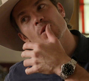 Justified : Timothy Olyphant porte une Rolex Submariner en acier