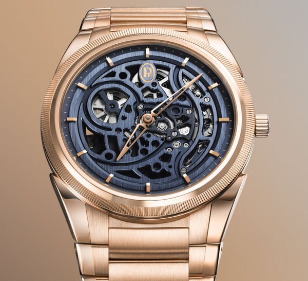 Parmigiani Fleurier TONDA PF Skeleton : quand l'or rose rencontre le Milano Blue