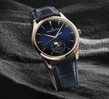 Jaeger-LeCoultre Master Ultra Thin Moon : or rose et cadran fumé bleu pour splendide montre de ville