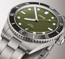 Oris Divers Date : un cadran kaki qui évoque les équipements militaires vintage